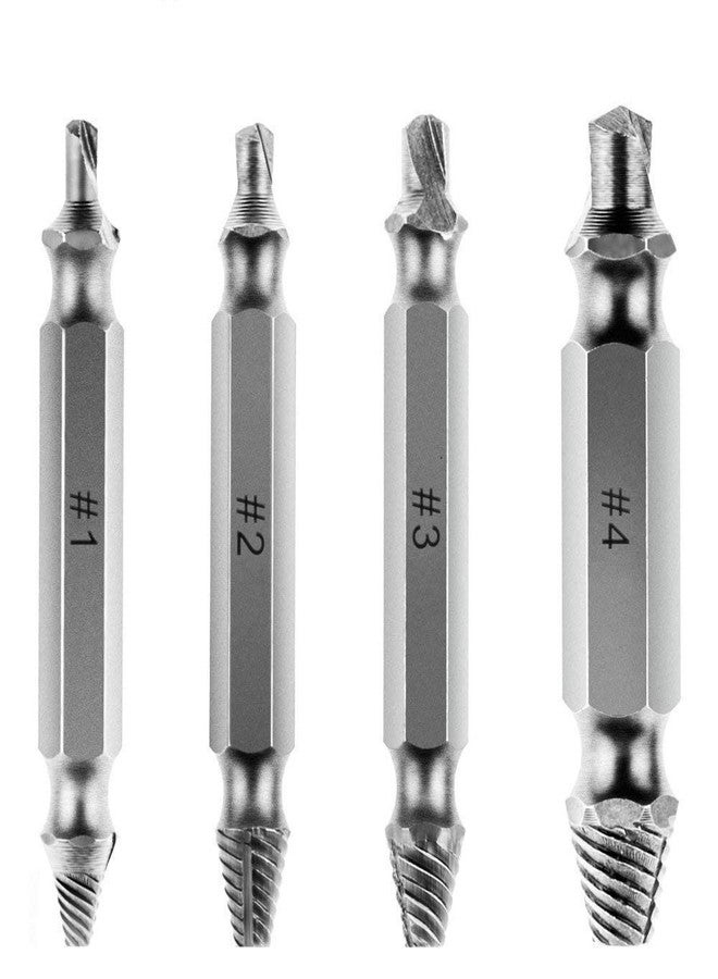 EBOFAB Screw Extractor 4 Piece Set Steel Speed Out Easily Screw Opener Broken Bolt Remover - Image 1